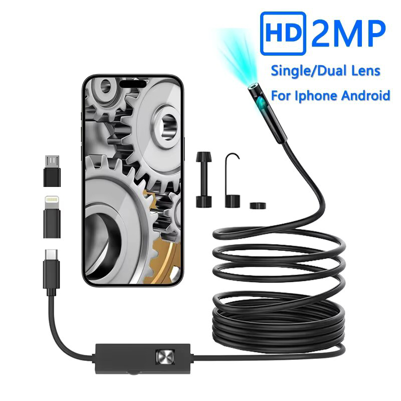 Photography Lighting Diagram - Single/Dual Lens Endoscope Camera for iPhone