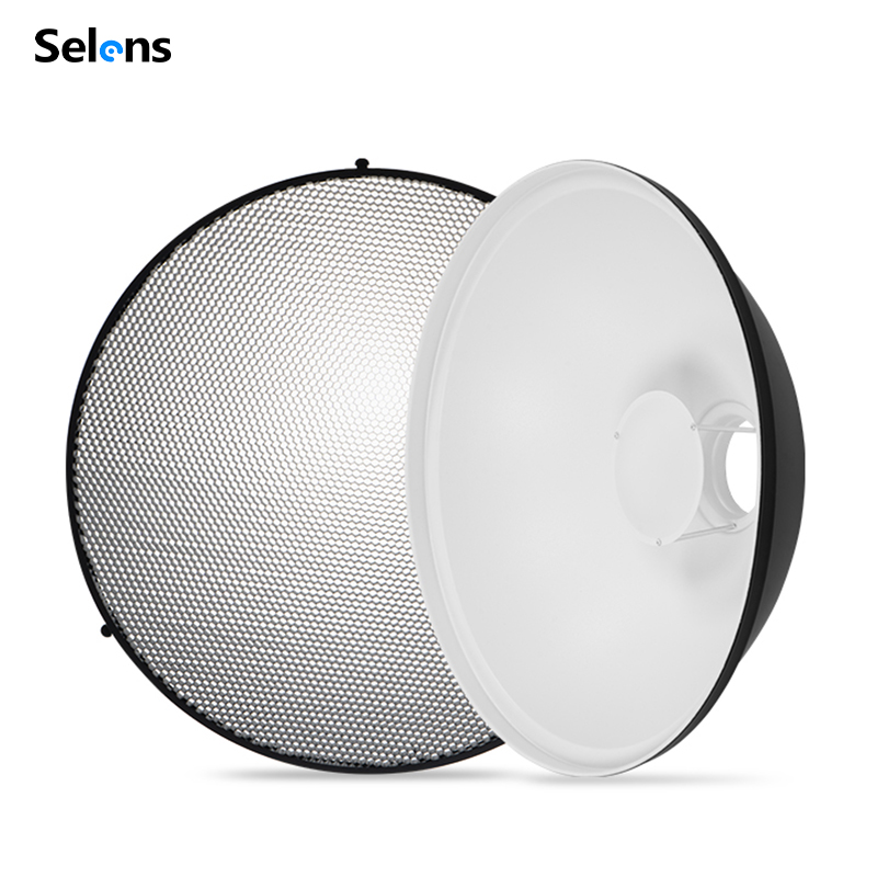 Photography Lighting Diffuser - Selens 70cm Silver/White Interior Beauty Dish