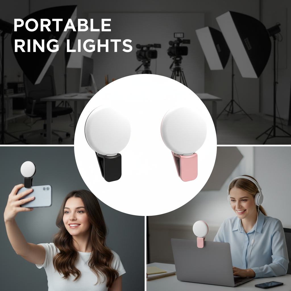4Colors Mobile Phone LED Selfi - Photography Lighting Circle ulasan dan harga