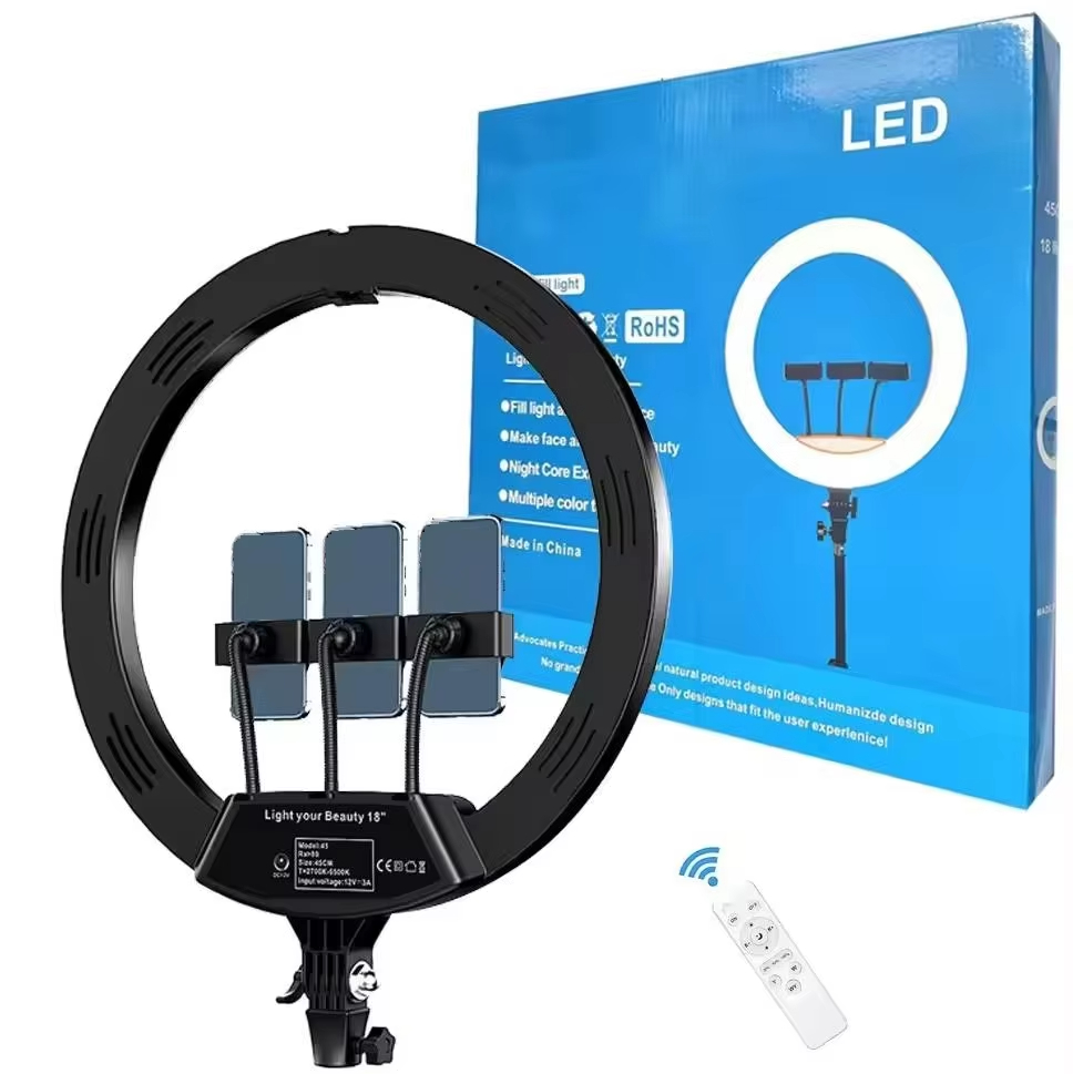 18 Inch LED Ring Light LED Rin - Photography Lighting Circle ulasan dan harga
