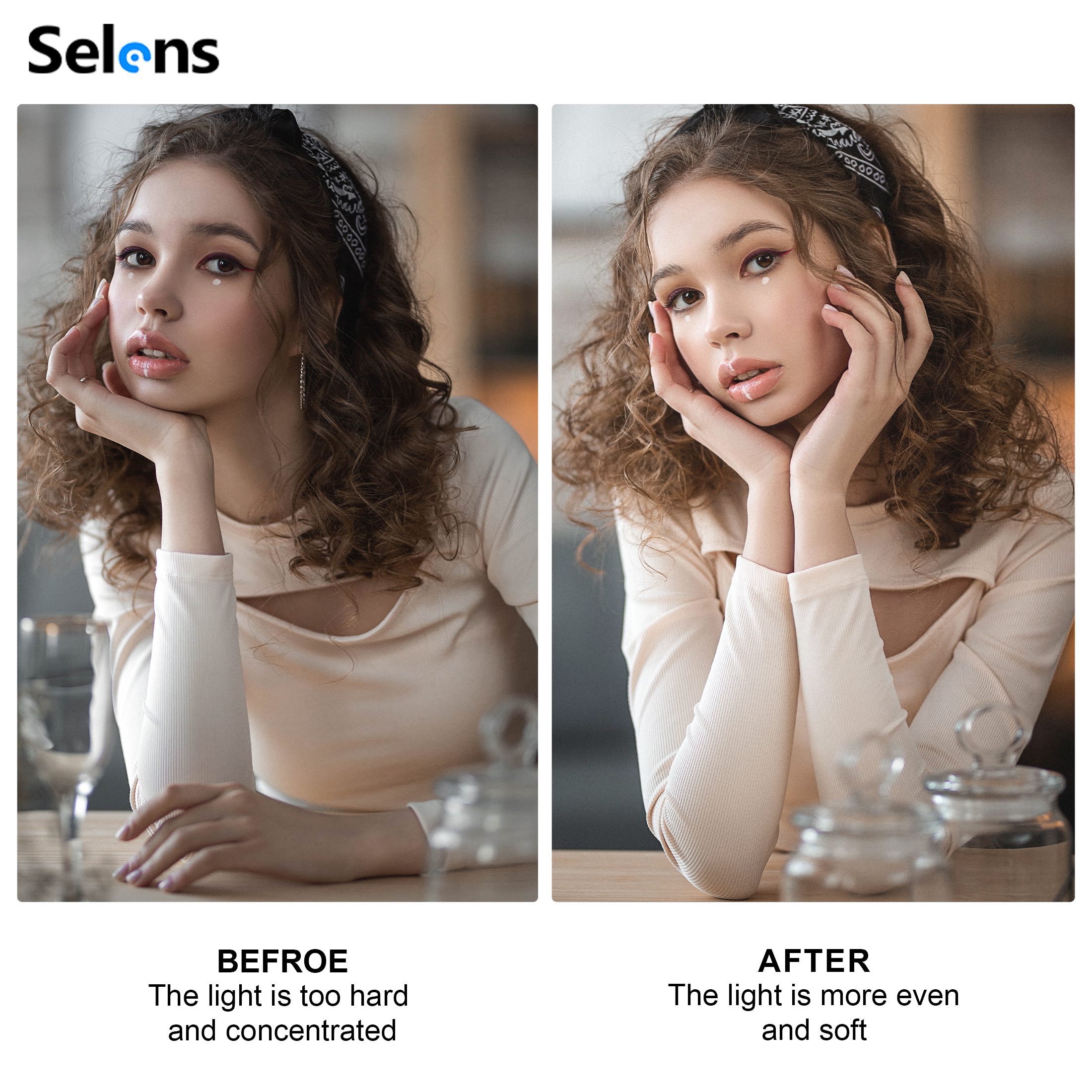 Selens White Diffuser Foldable - Photography Lighting Diffuser ulasan dan harga