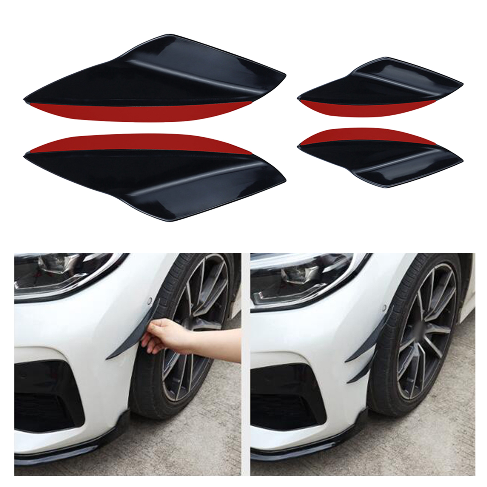 4Pcs Car Spoiler Canards Set S - Diffusion Material Roll ulasan dan harga