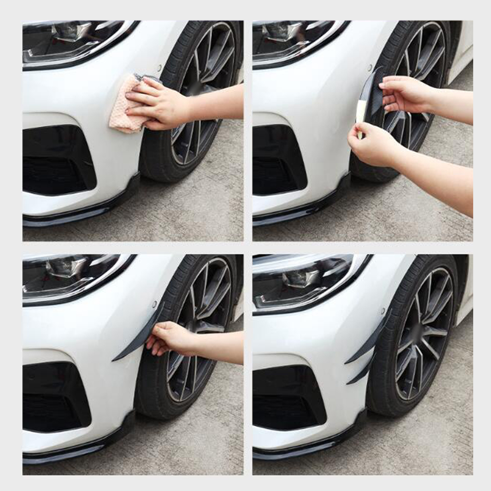 4Pcs Car Spoiler Canards Set S - Diffusion Material Roll ulasan dan harga
