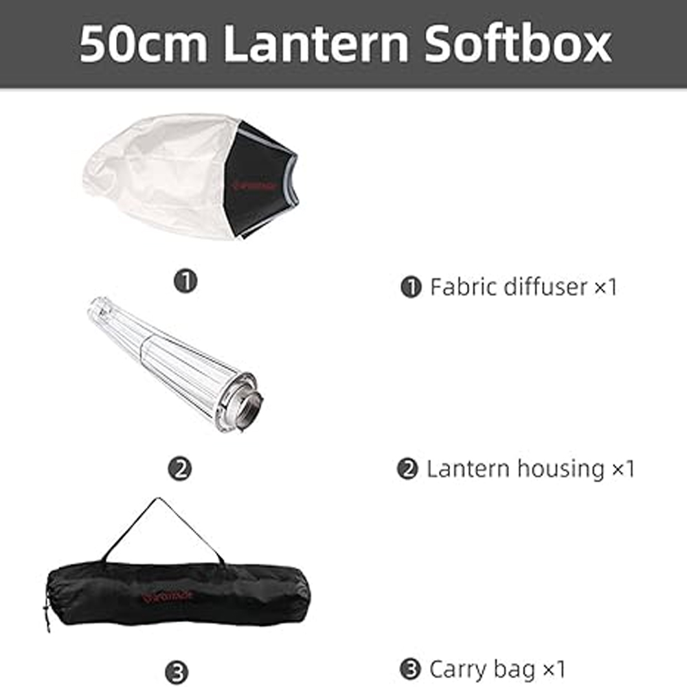 IFOOTAGE 65x65CM Lantern Softb - Barn Door Modifier ulasan dan harga