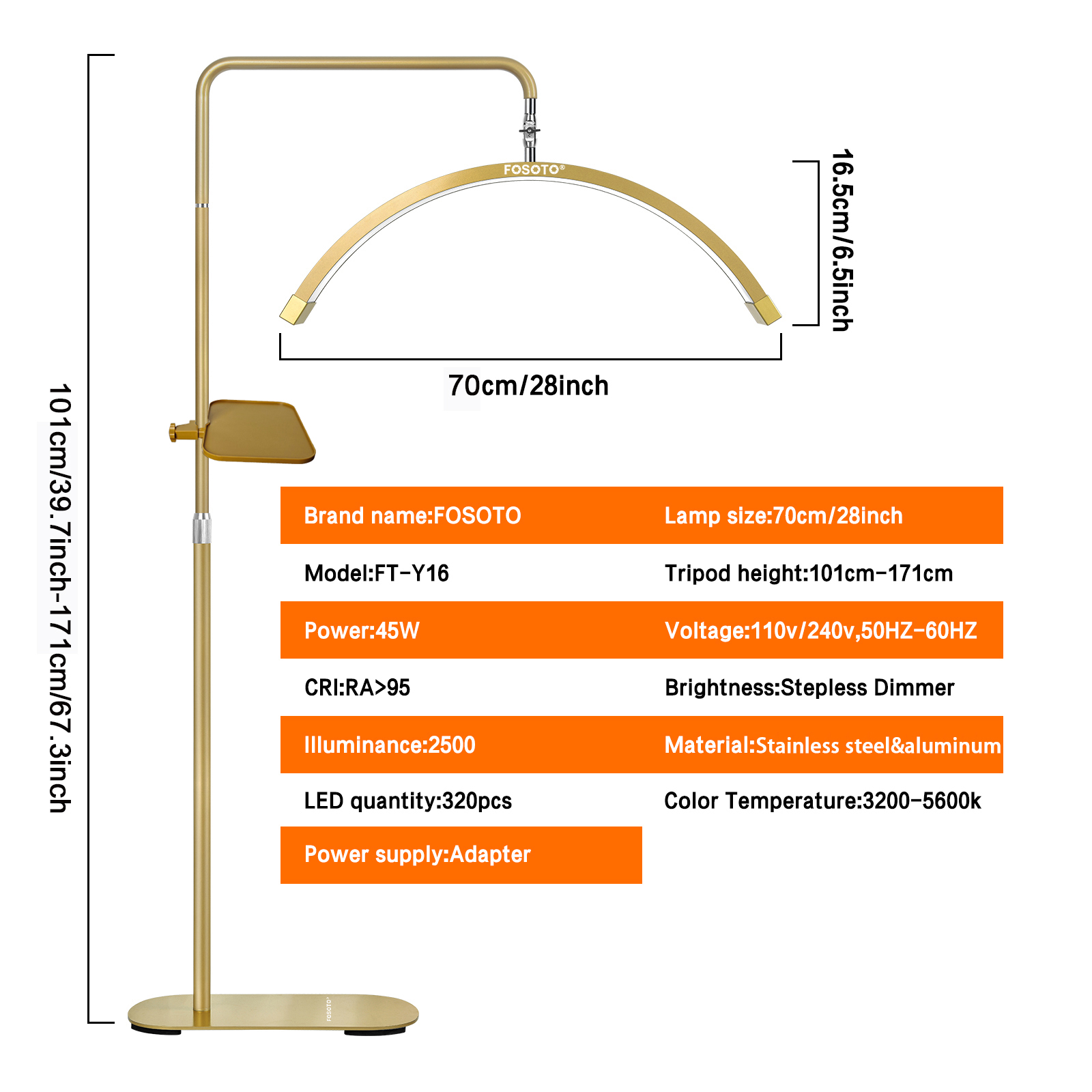 Fosoto Multi-directional Half- - Photography Lighting Direction ulasan dan harga