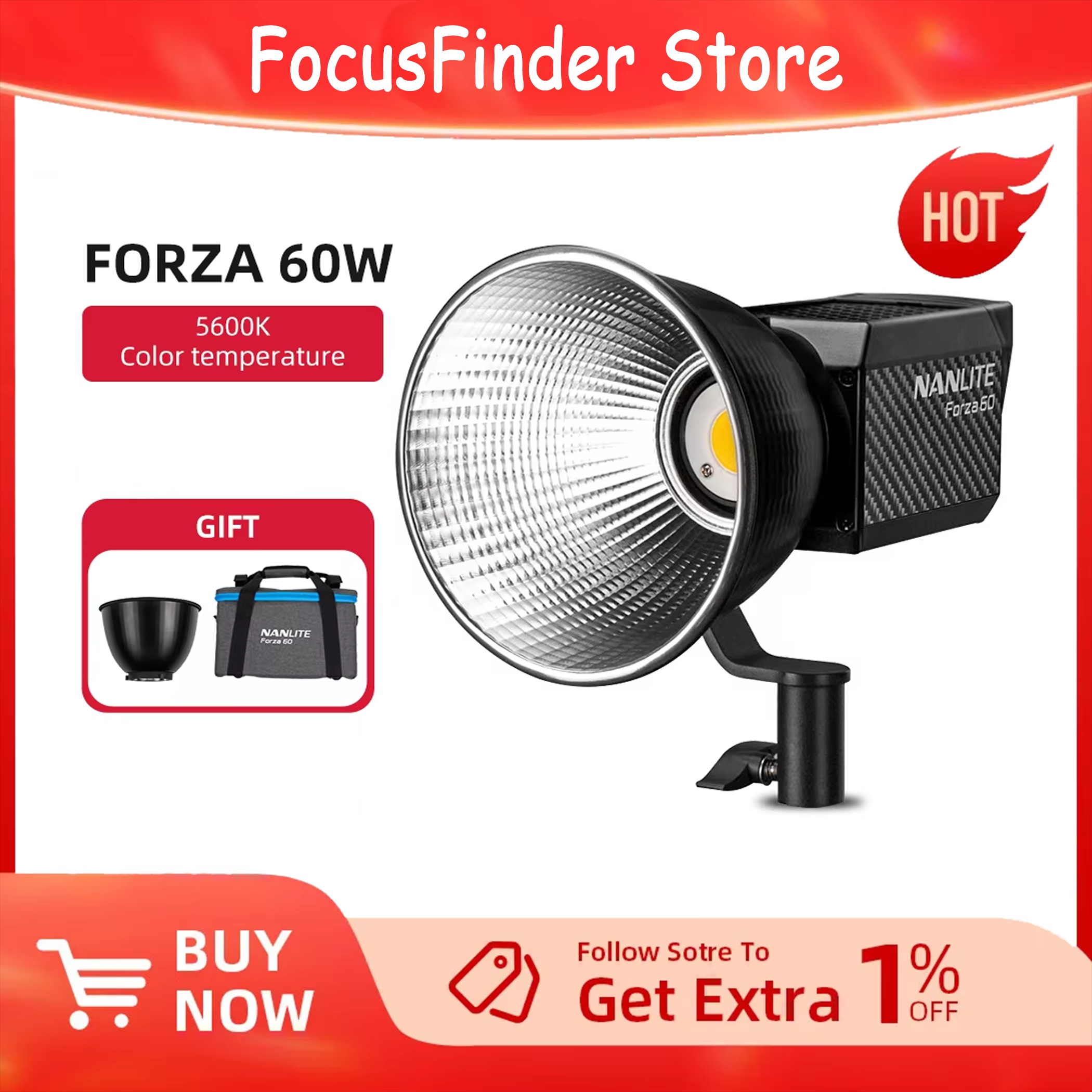 Nanlite Forza 60W Portable 560 - Portable Strobe Monolight ulasan dan harga