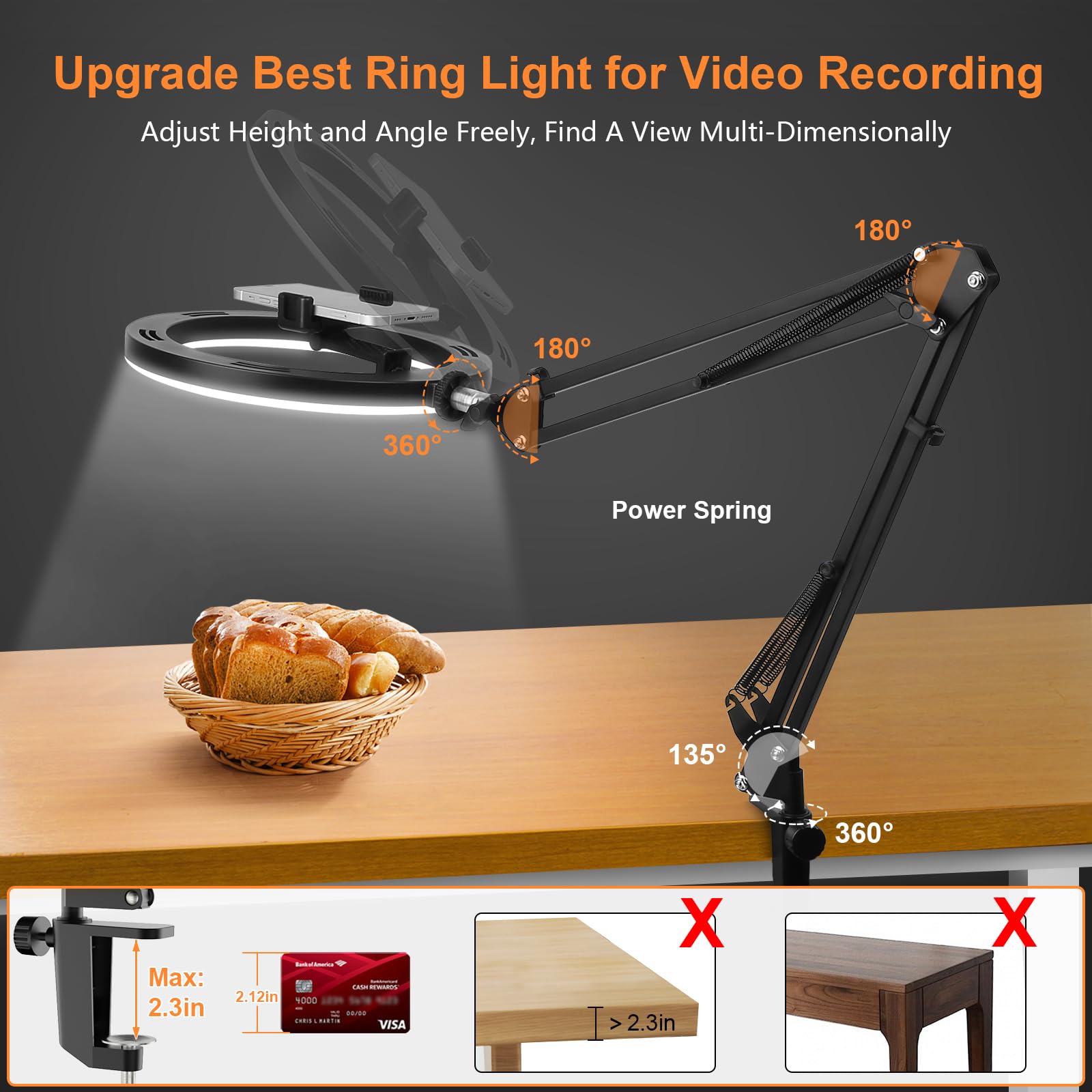 Nice Overhead Tripod With Ring - Photography Lighting Professional ulasan dan harga