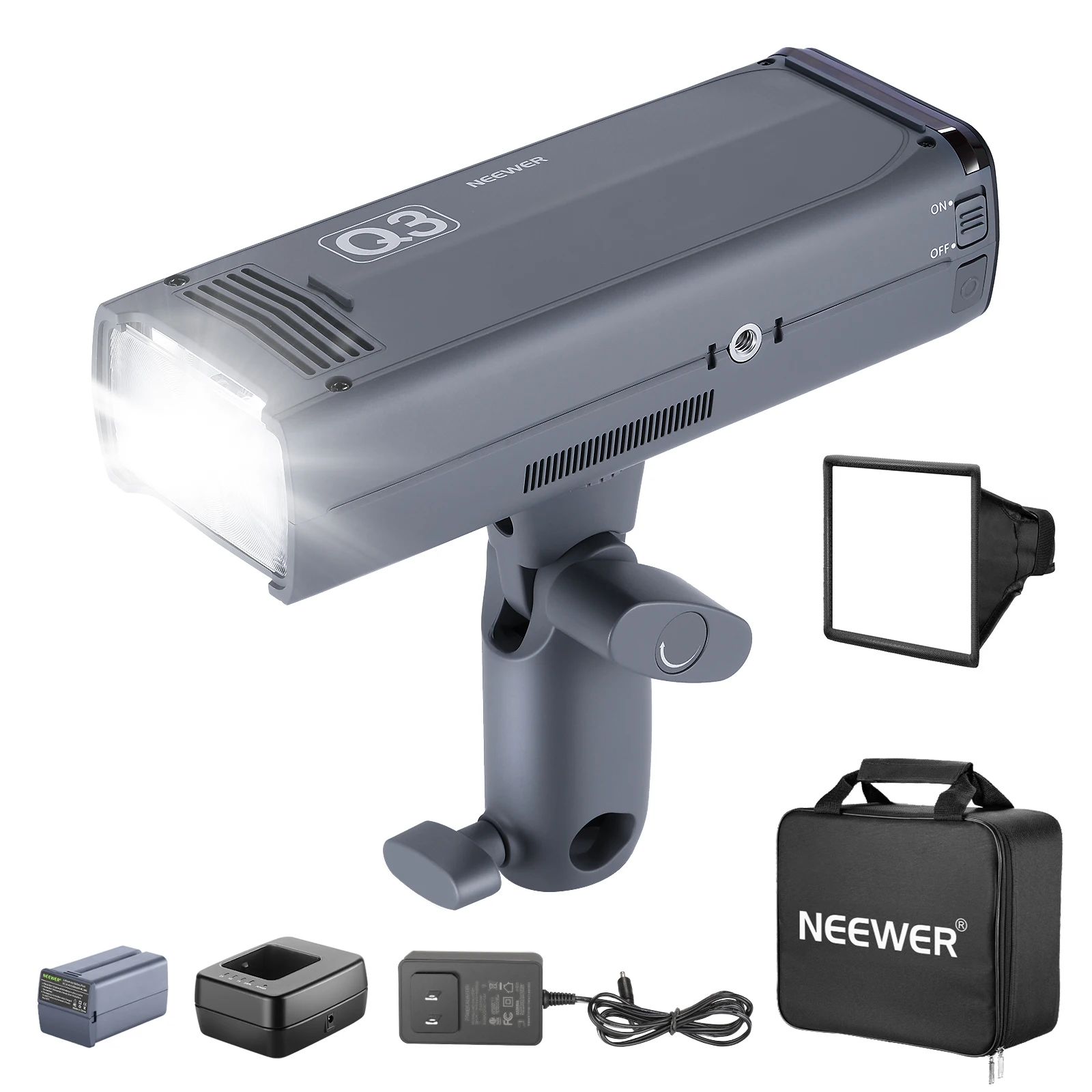 NEEWER Q3 200Ws 2.4G TTL Flash - Portable Strobe Monolight ulasan dan harga