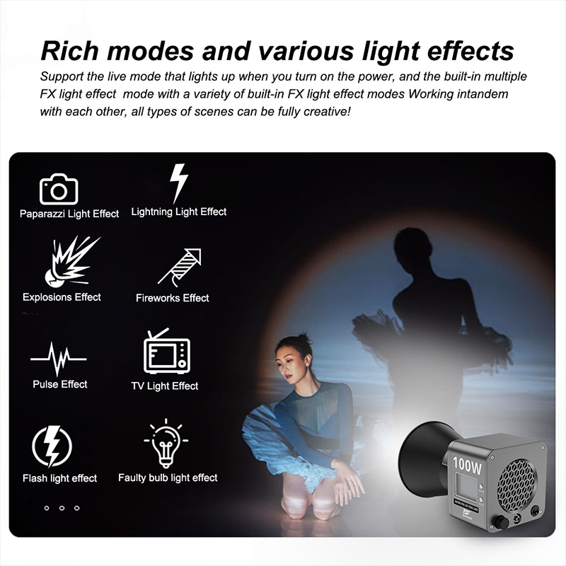 100W Bi-Color LED Aperture Vid - Photography And Videography Lighting ulasan dan harga