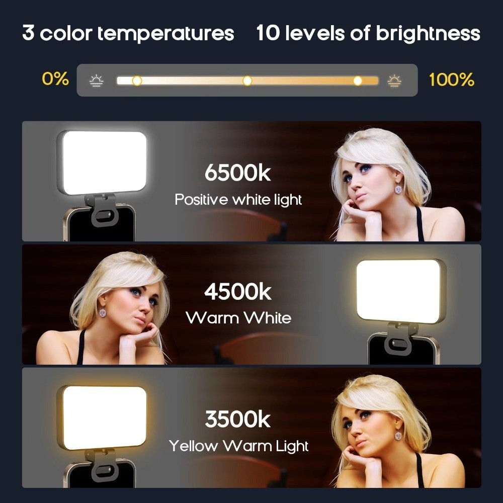 800/1000mAh LED Selfie Light U - Photography Lighting Flash ulasan dan harga