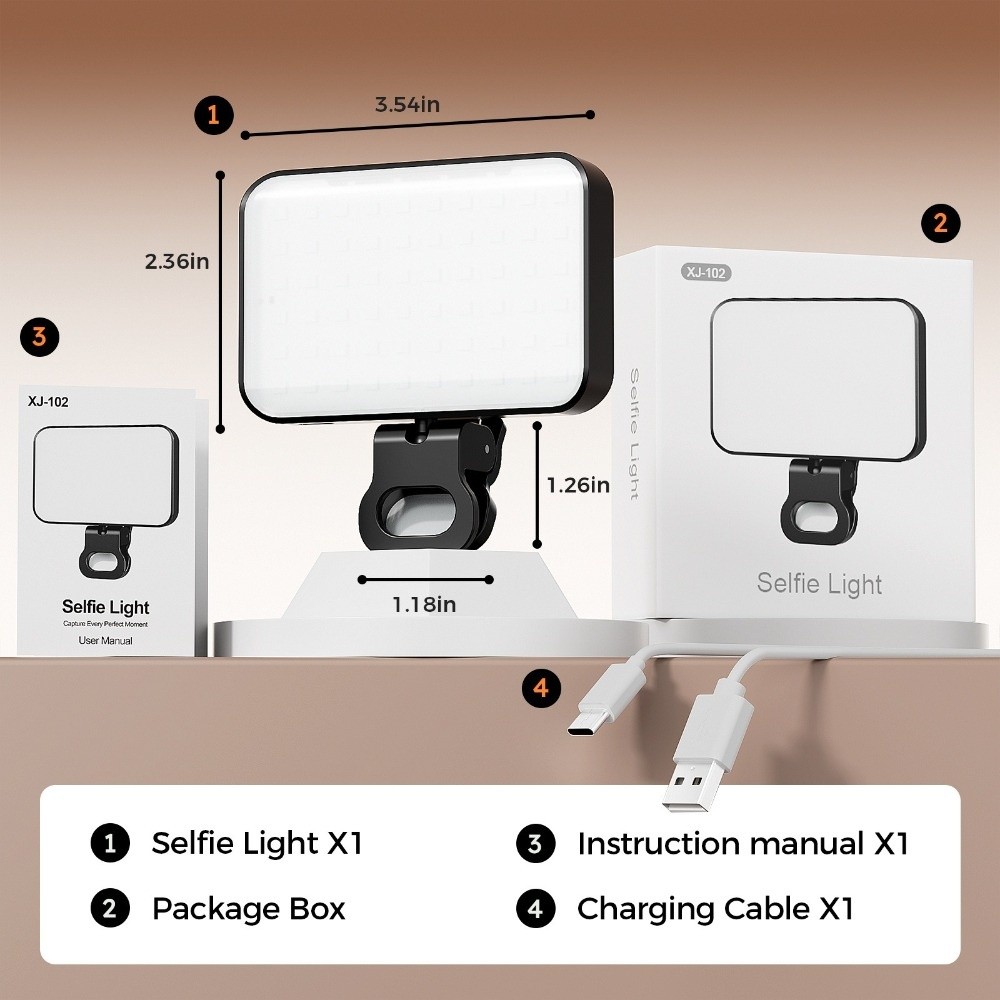 800/1000mAh LED Selfie Light U - Photography Lighting Flash ulasan dan harga